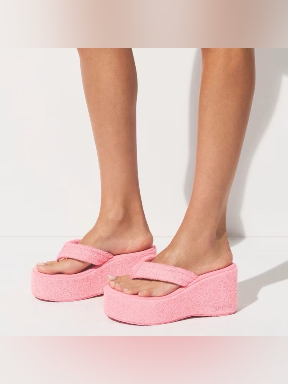 💗 SKIMS Terry Platform Sandal | Melon | Size 37 | NWT 🏷️